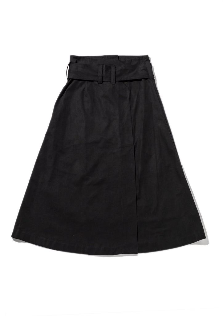 Black Tie Up Layered Skirt