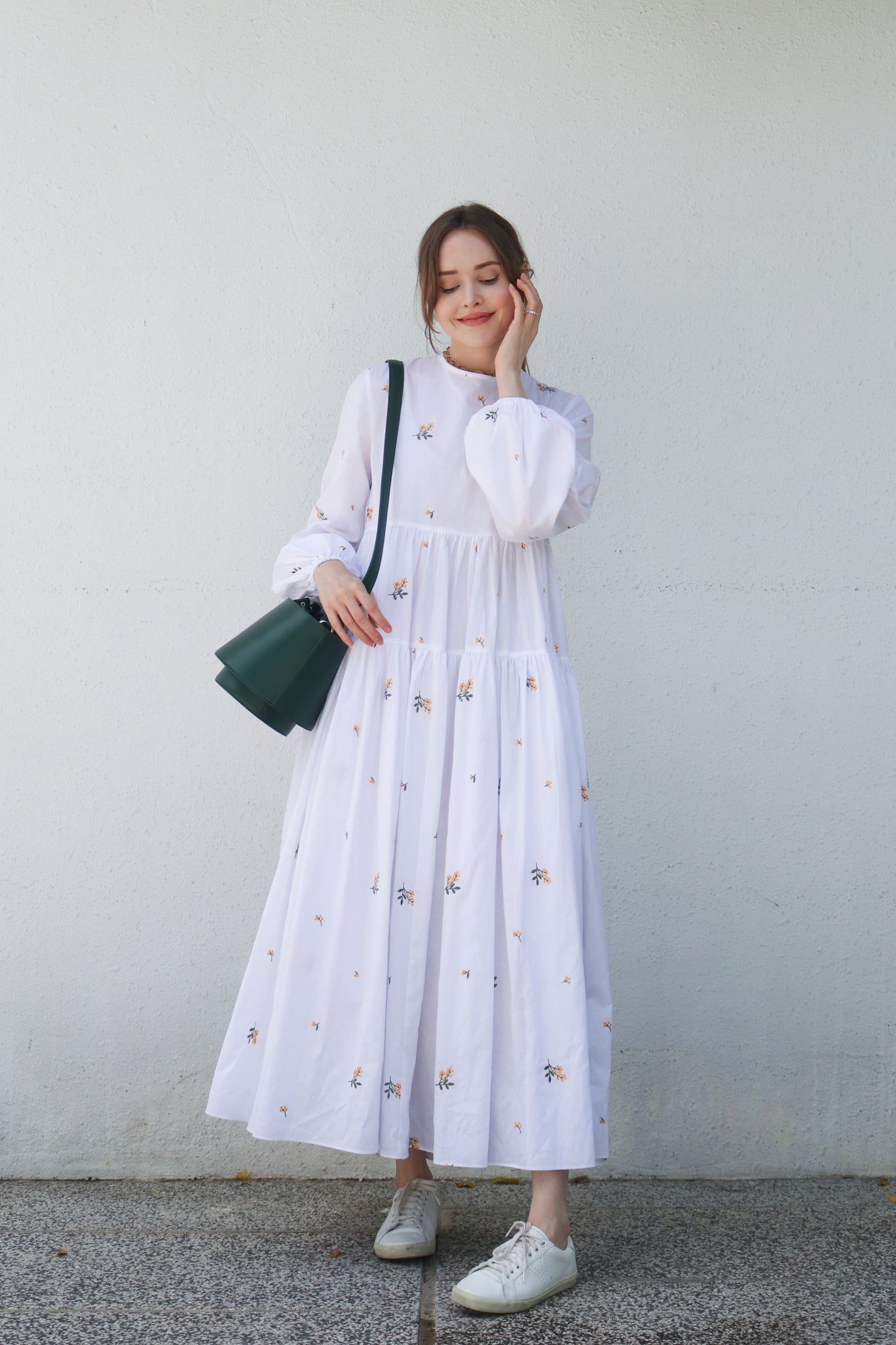 billowy maxi dress Marble Swirl Kimono Maxi Dress with Slits Boho Resort Style S