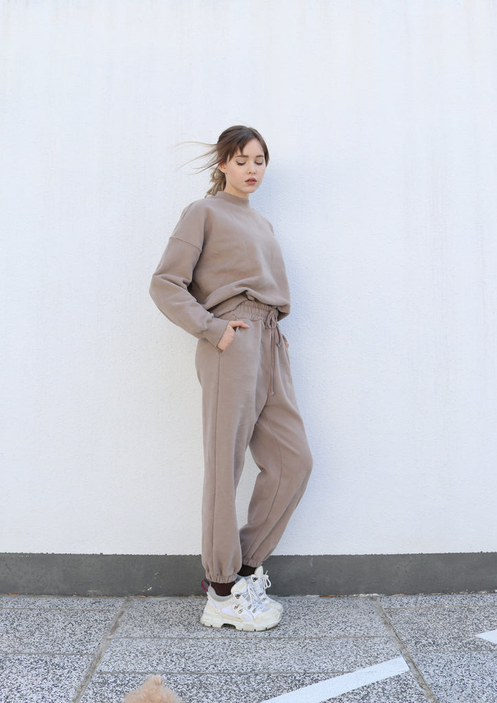 Loose-fit Brown Pullover Sweater