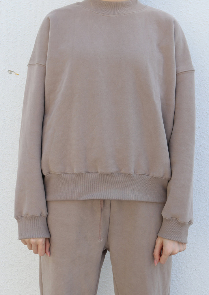 Loose-fit Brown Pullover Sweater