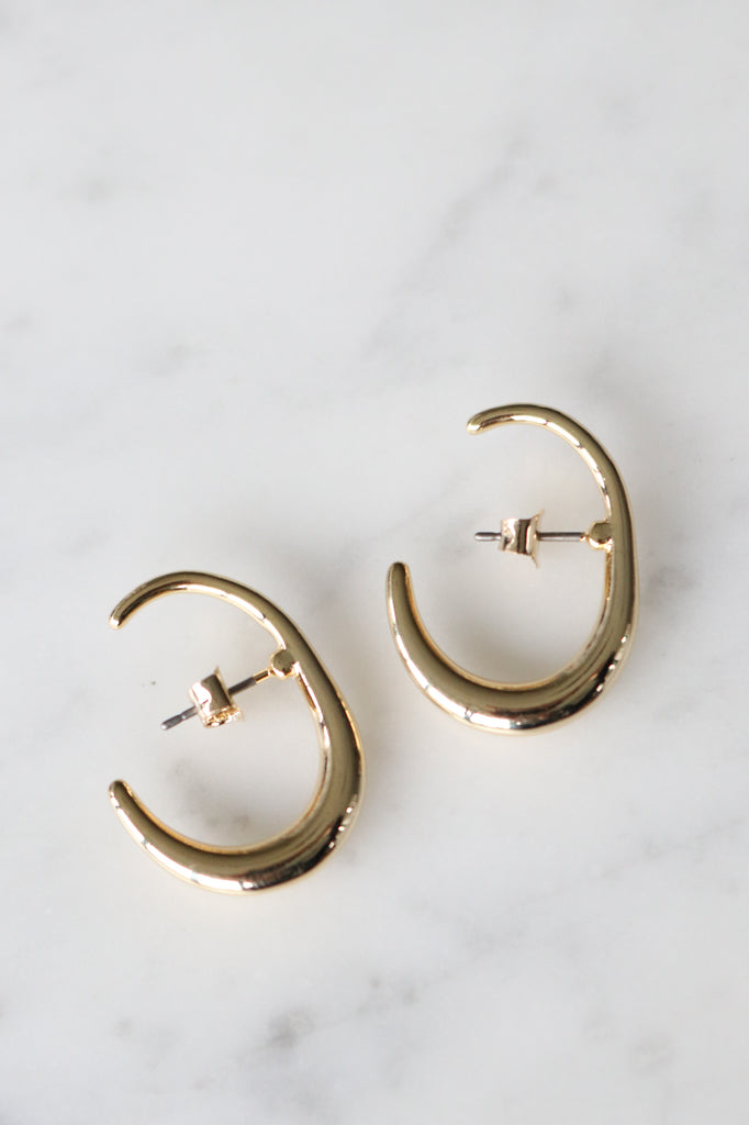 Gold Hook Earrings
