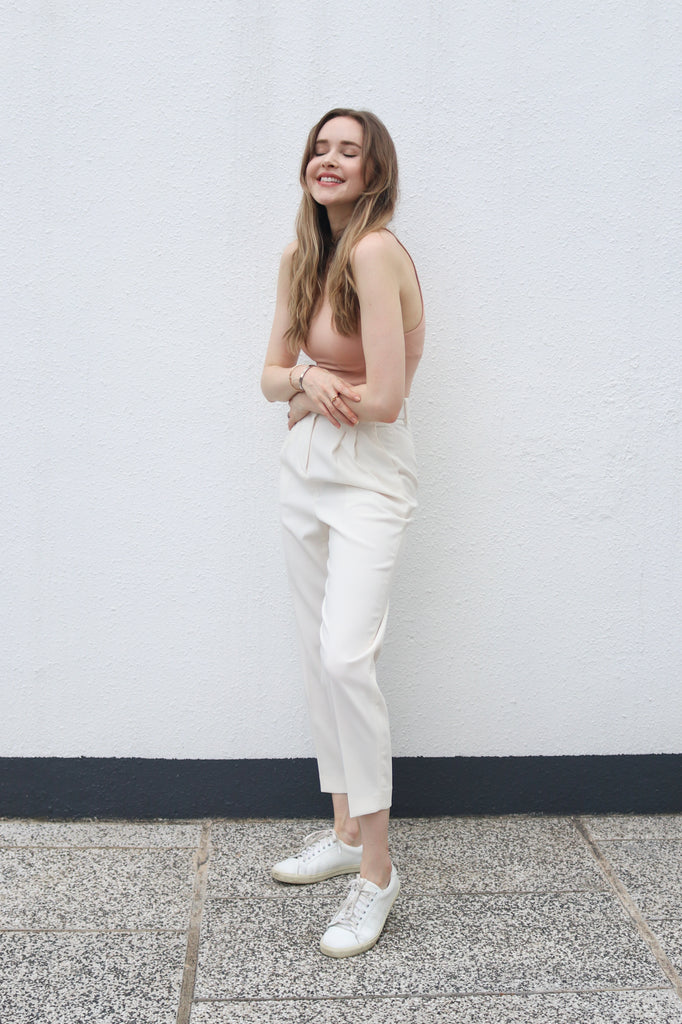 White Tapered Trousers