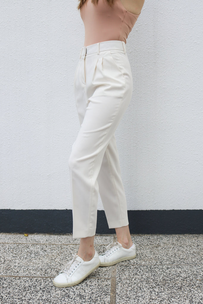 White Tapered Trousers